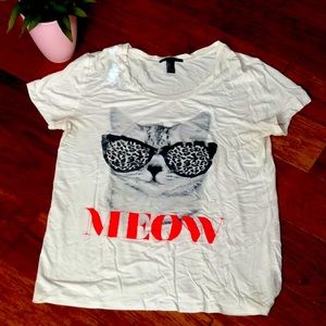 Forever 21 Meow graphic tee